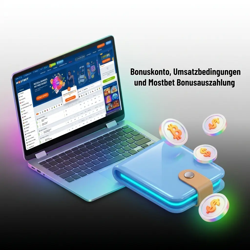 Mostbet Bonuskonto: Umsatzbedingungen 60x, Trennung von Echtgeld und Bonusauszahlung nach Erfüllung