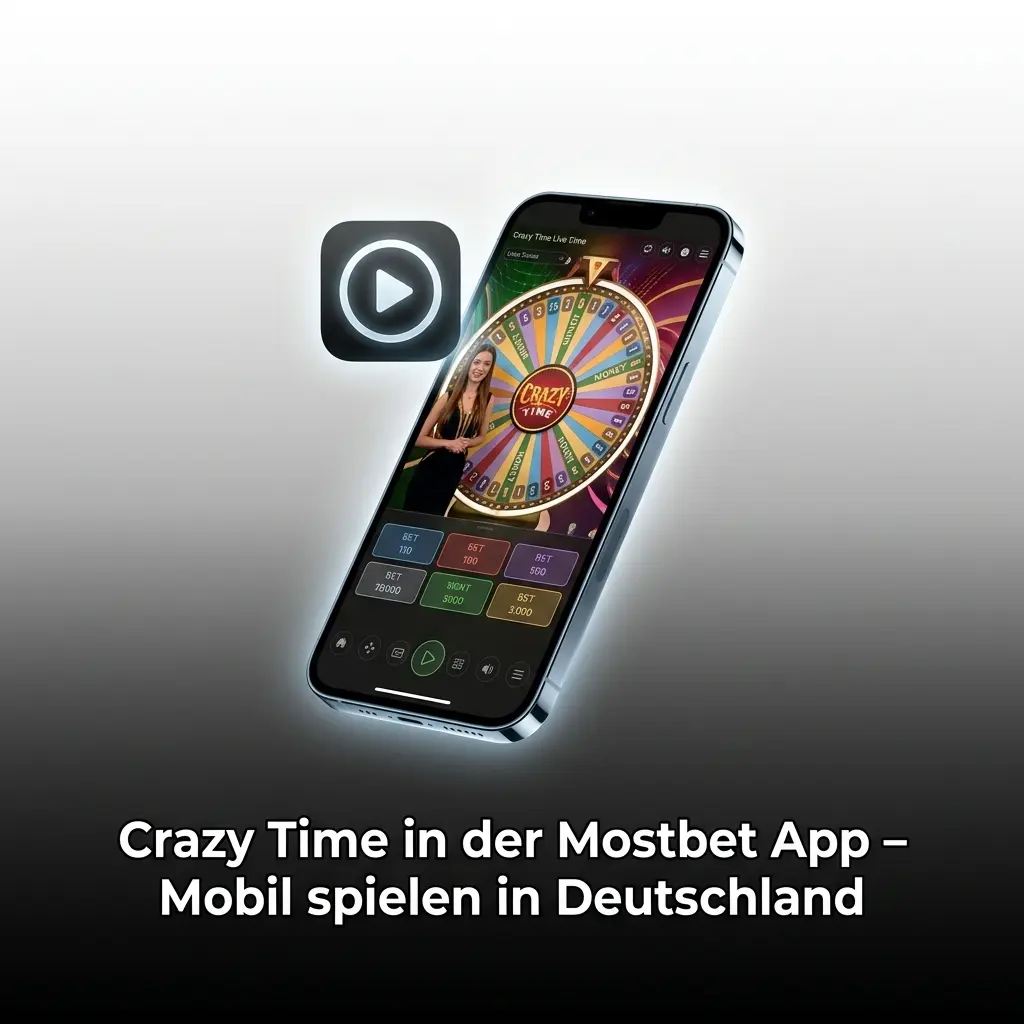 Mostbet App auf Smartphone mit Crazy Time Live-Casino für deutsche Nutzer – Android und iOS verfügbar