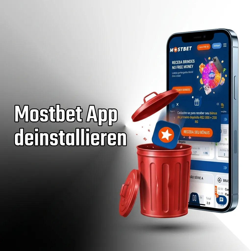 Mostbet App auf iPhone deinstallieren – Symbol gedrückt halten, App entfernen antippen und löschen bestätigen