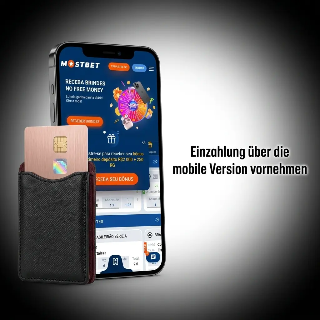 Einzahlung über mobile Version: Wallet-Symbol antippen, Betrag eingeben & Zahlung bestätigen – sofort verfügbar
